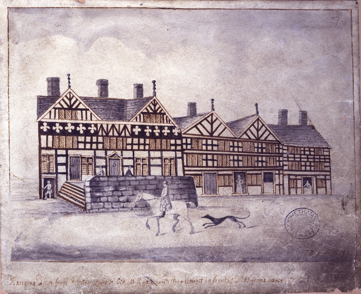 Hanging Ditch, Manchester, 1819 (toll és tus, mosás, papír) alkotó: Thomas Barritt