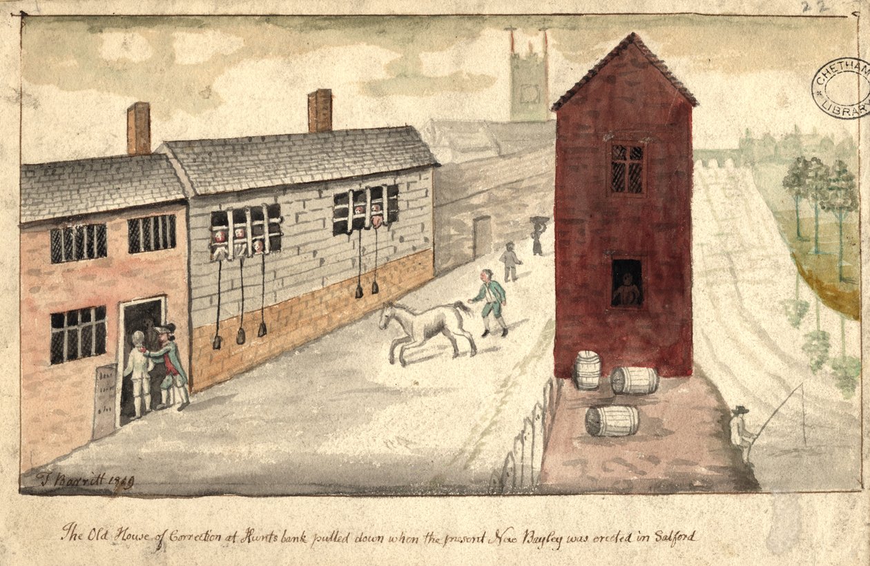House of Correction, Manchester, 1819 (toll és tinta, wc, papír) alkotó: Thomas Barritt