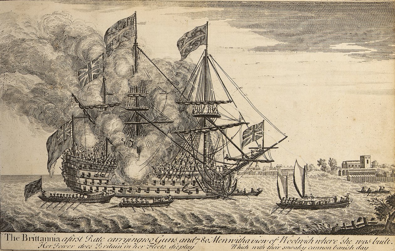 Brittannia", 1730 körül (metszet) alkotó: Thomas Baston