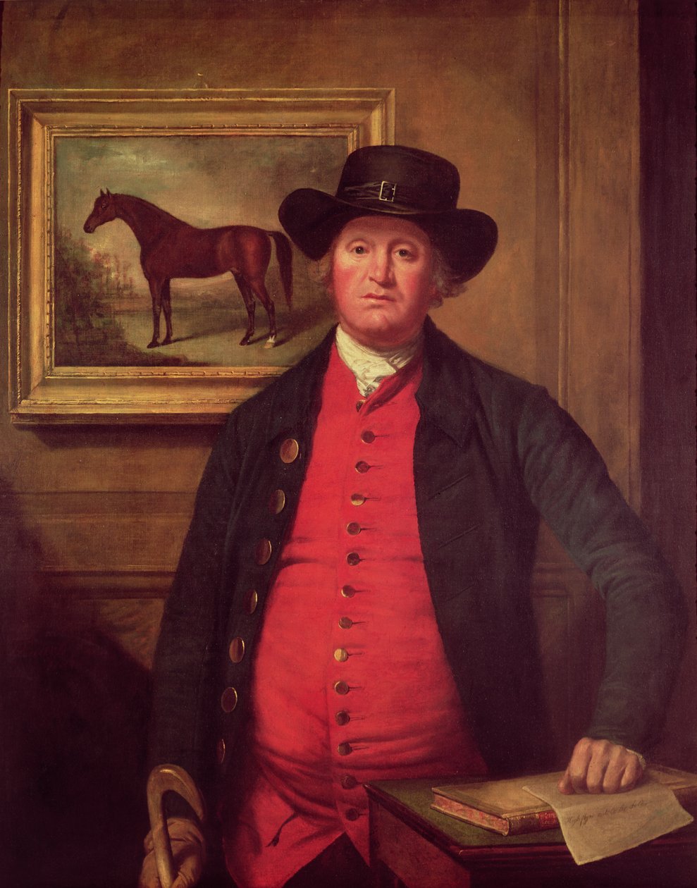 Richard Tattersall (1724-95) „Highflyer”-vel a háttérben alkotó: Thomas Beach