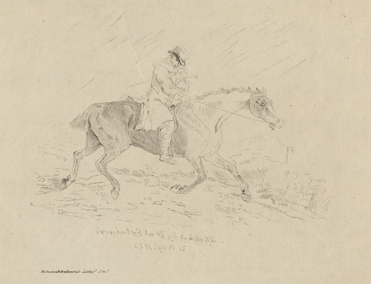 A Cadger ügetése alkotó: Thomas Bewick