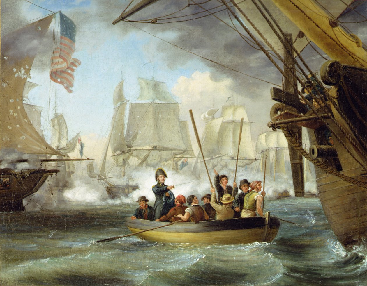 Perry Commodore az Erie-tói csatában (olaj, vászon) alkotó: Thomas Birch