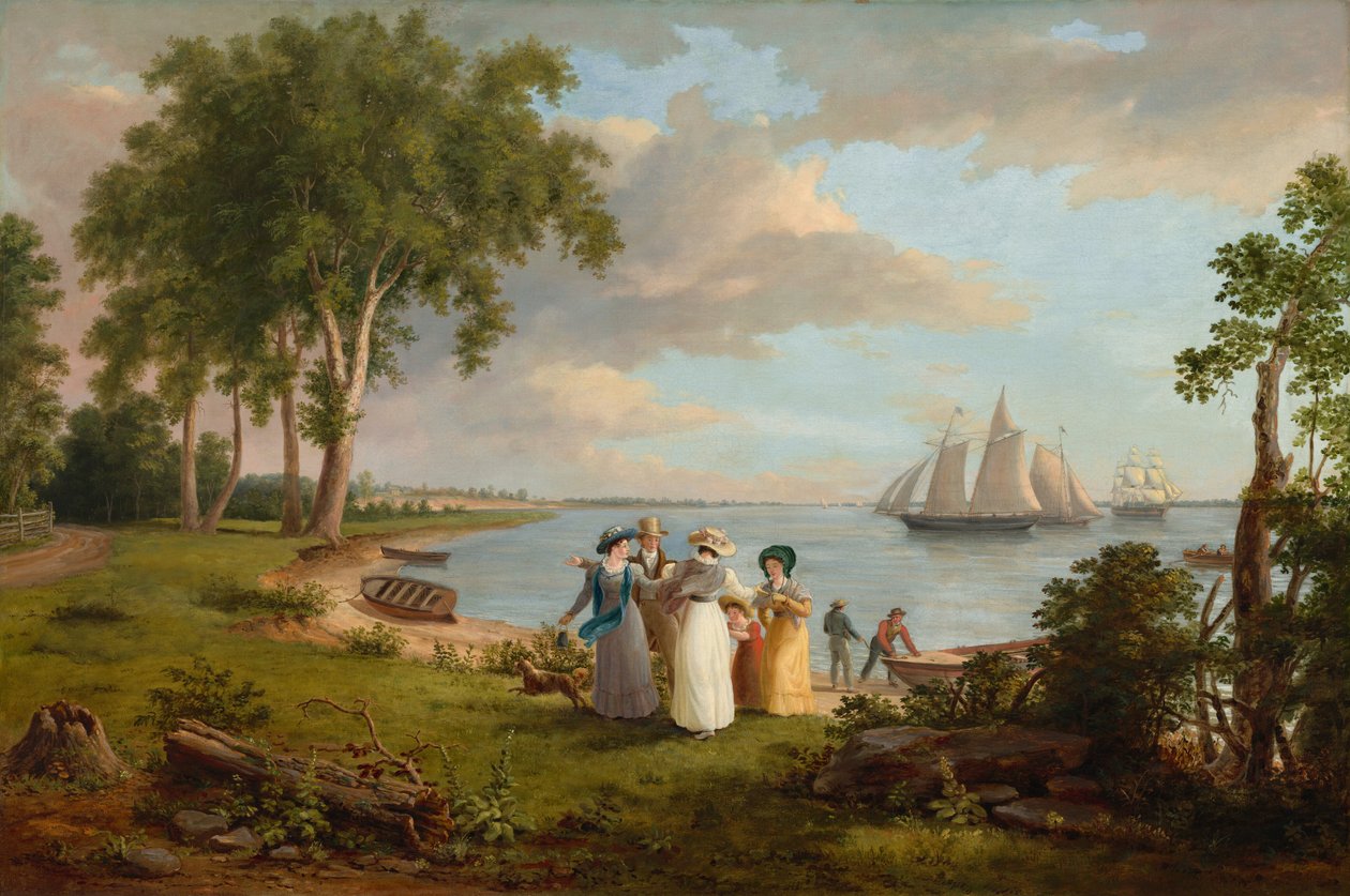 Kilátás a Delaware-re Philadelphia közelében alkotó: Thomas Birch