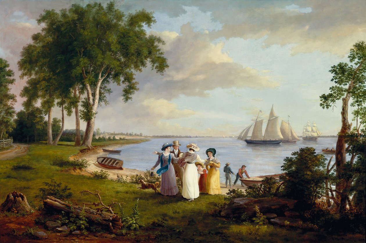 Kilátás a Delaware-re Philadelphia közelében alkotó: Thomas Birch