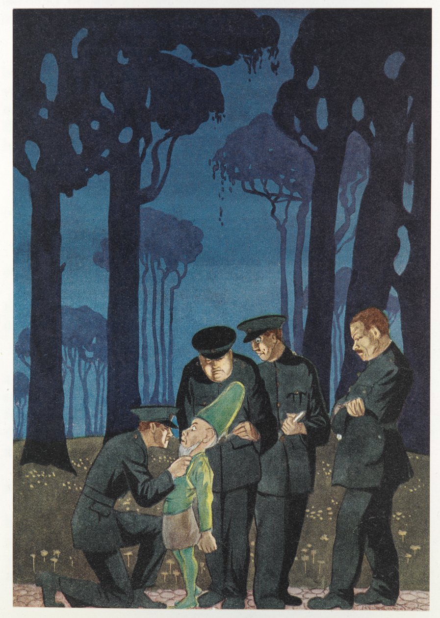 – Mondd, hol a pénz? – sziszegte. A rendőrség kihallgat egy manót, James Stephens „The Crock of Gold” című művéből alkotó: Thomas Blakeley Mackenzie