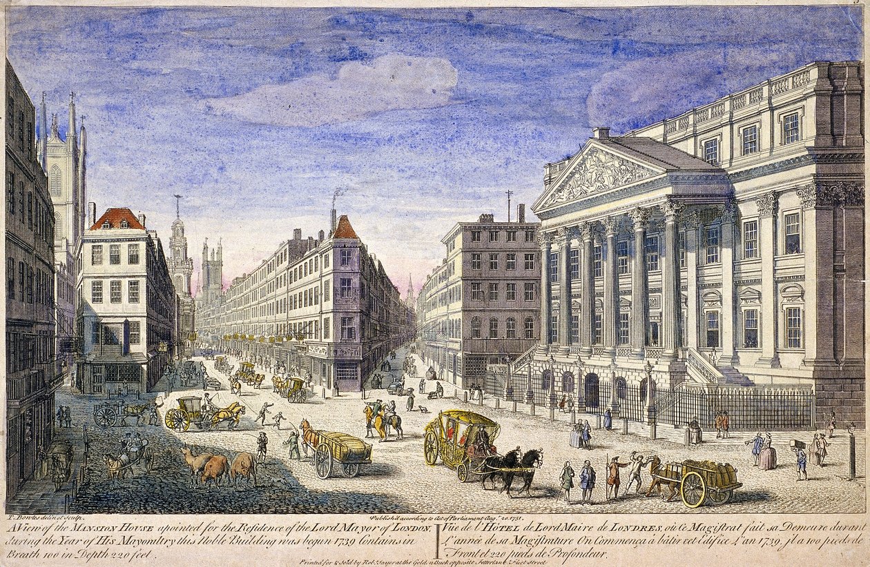 A kastély külseje, London, 1751 alkotó: Thomas Bowles