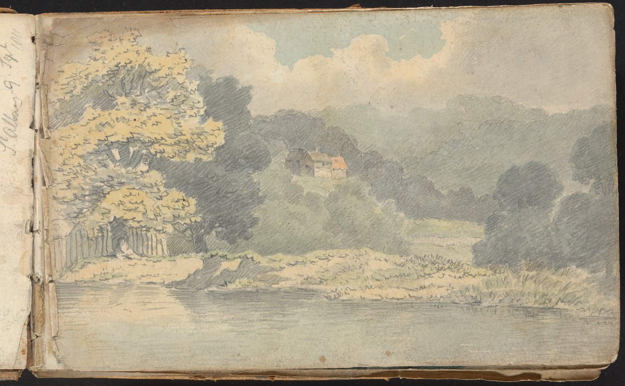 Album of Landscape and Figure Studies: Landscape Scene near St. Albans alkotó: Thomas Bradshaw