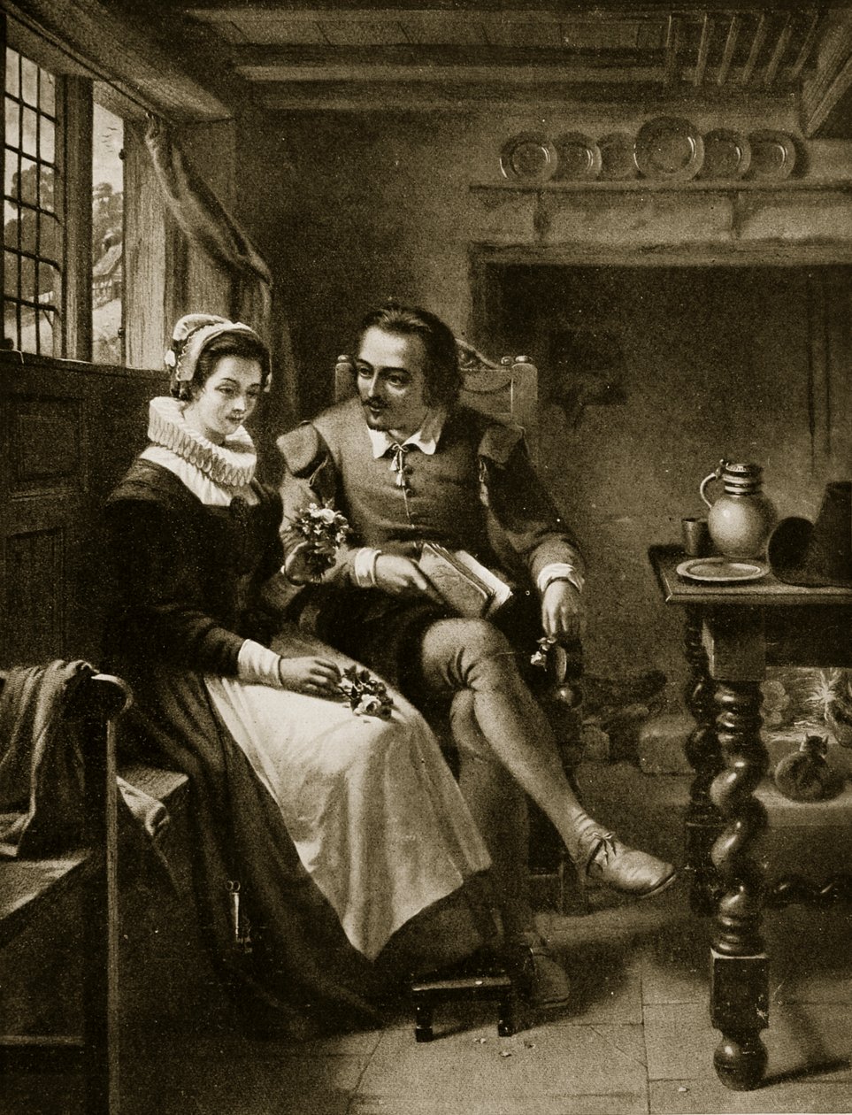 Shakespeare udvarlása, illusztráció a 