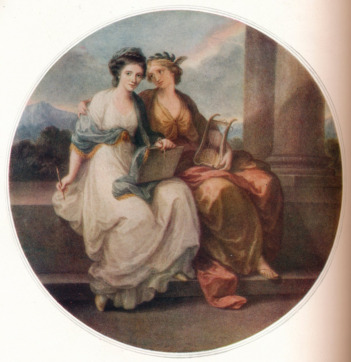 Angelica Kauffmann a tervezés karakterében a költészet ihletésére hallgatva, 1782, 1921 alkotó: Thomas Burke