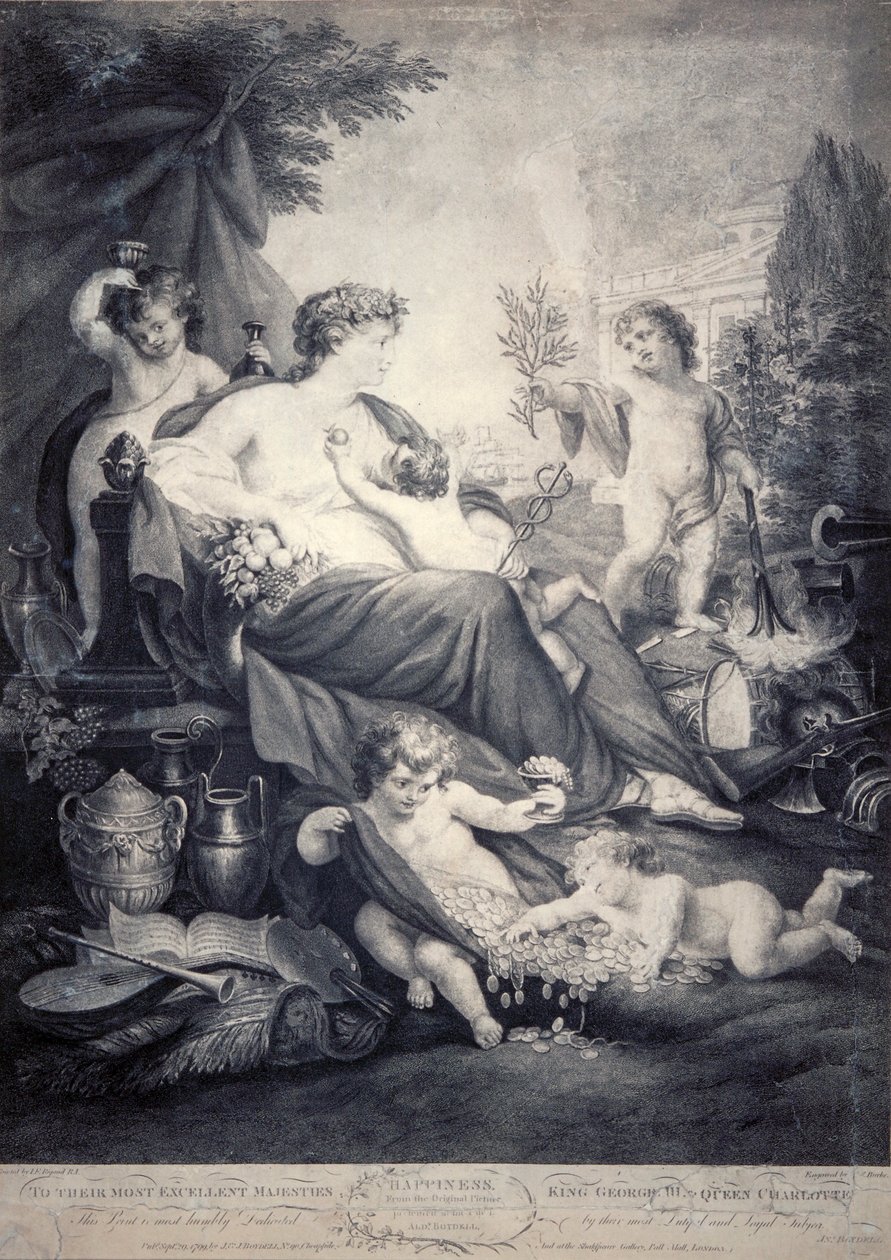 "Boldogság", 1799 alkotó: Thomas Burke