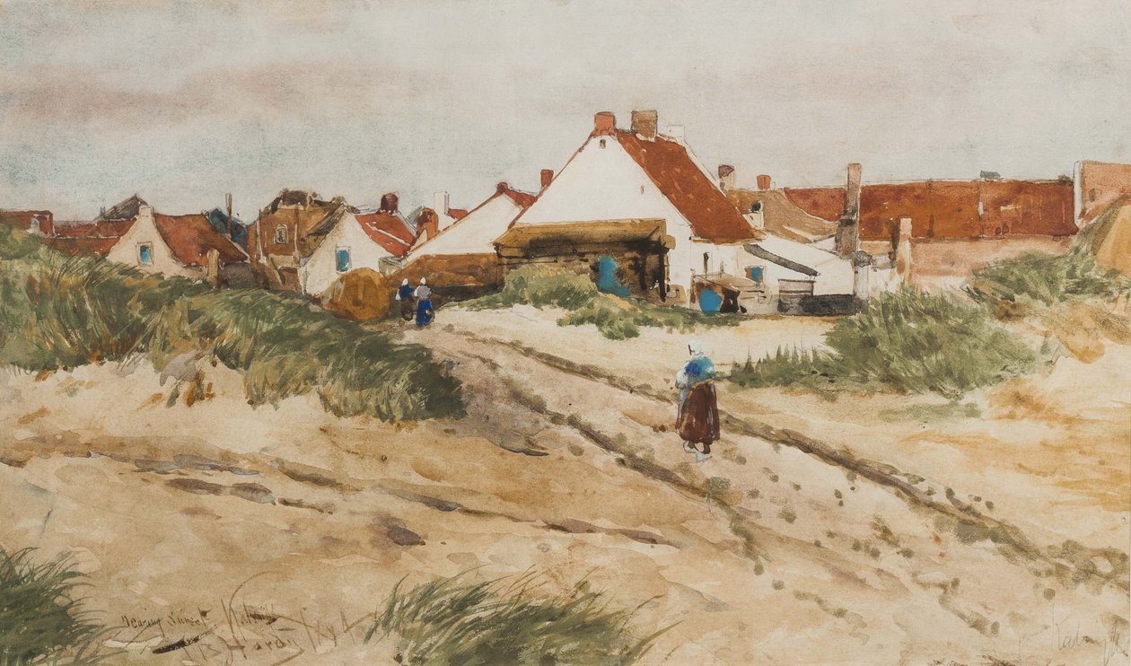 Nearing Sunset, Katwijk, Hollandia, 1894 (wc papíron) alkotó: Thomas Bush Hardy