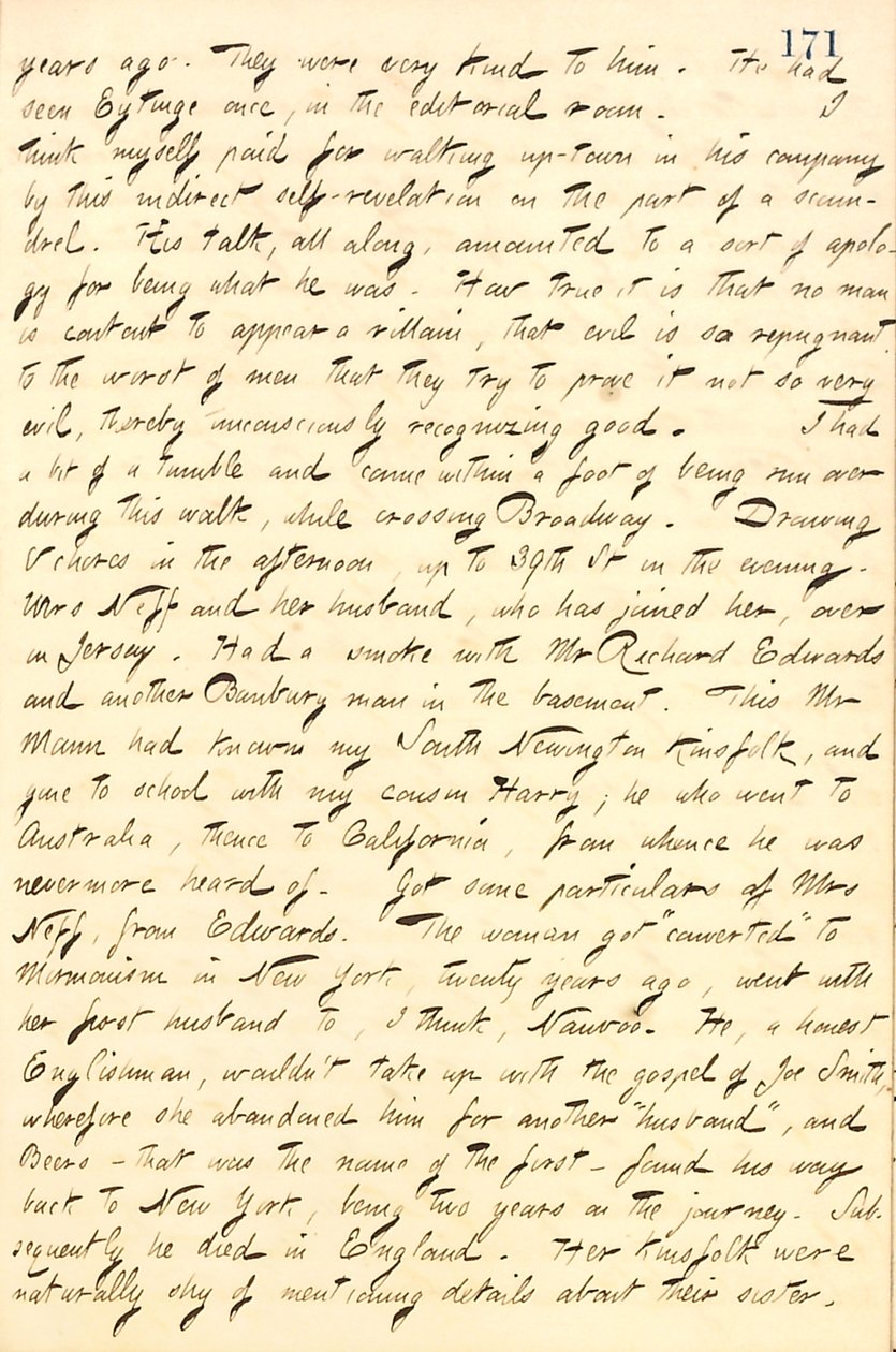 Thomas Butler Gunn Diaries- 10. kötet, 192. oldal, 1859. április 20 alkotó: Thomas Butler Gunn