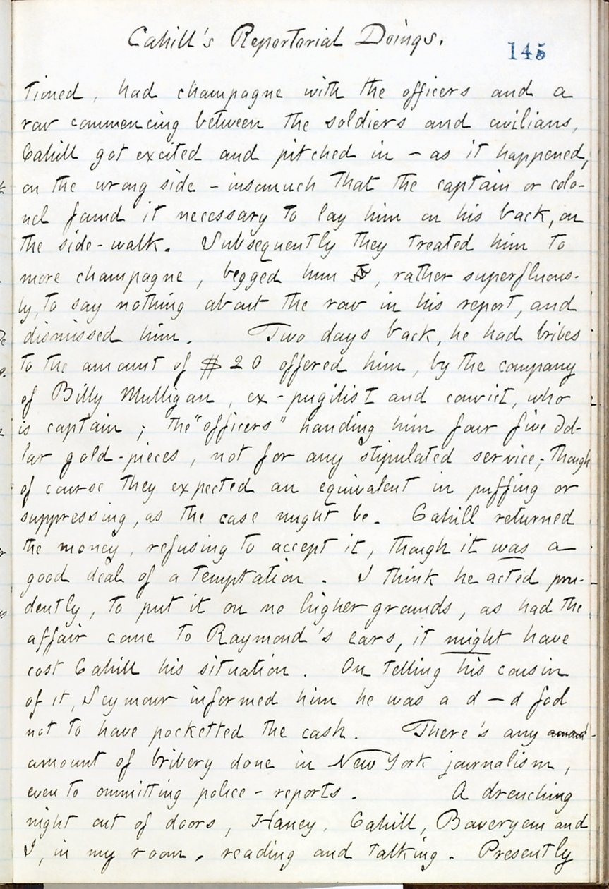 Thomas Butler Gunn naplói- 16. kötet, 166. oldal, 1861. május 10 alkotó: Thomas Butler Gunn