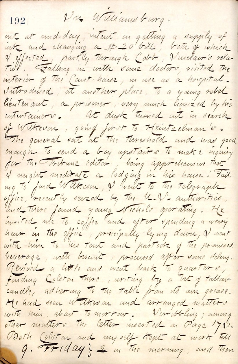Thomas Butler Gunn naplói- 19. kötet, 222. oldal, 1862. május 8. alkotó: Thomas Butler Gunn