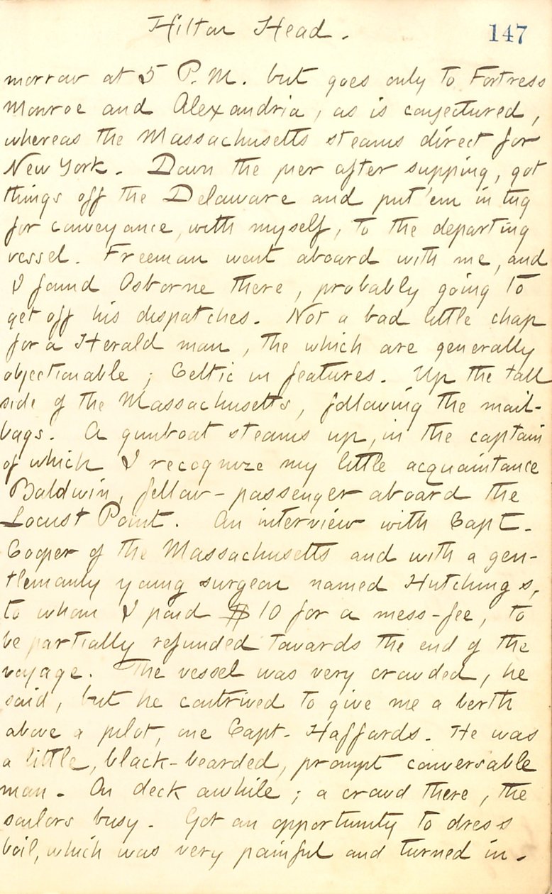 Thomas Butler Gunn Diaries- 20. kötet, 161. oldal, 1862. szeptember 8. alkotó: Thomas Butler Gunn