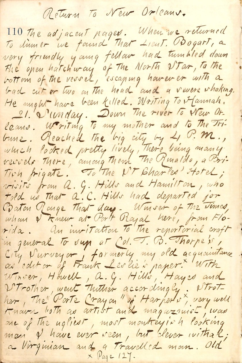 Thomas Butler Gunn Diaries – 21. kötet, 120. oldal, 1862. december 20. alkotó: Thomas Butler Gunn