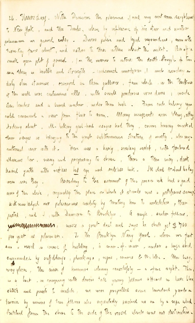 Thomas Butler Gunn naplói- 2. kötet, 142. oldal, 1851. július 24 alkotó: Thomas Butler Gunn
