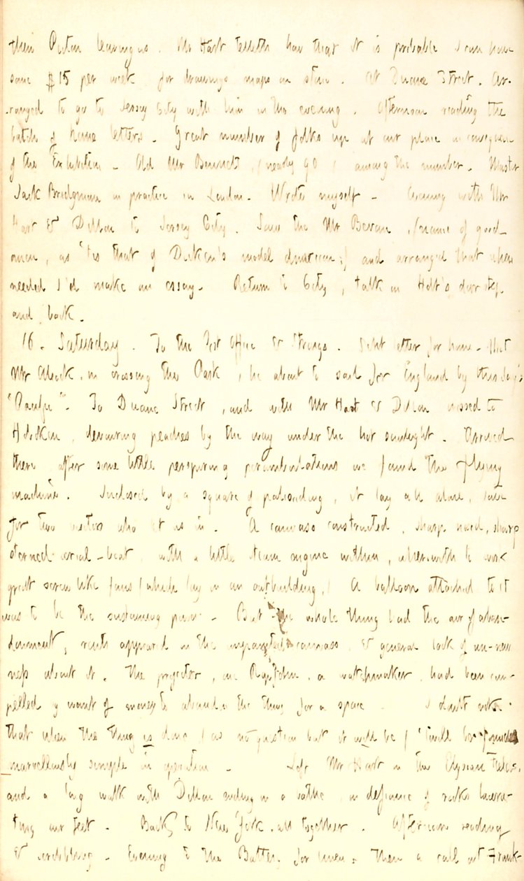 Thomas Butler Gunn naplói- 2. kötet, 155. oldal, 1851. augusztus 15-16 alkotó: Thomas Butler Gunn