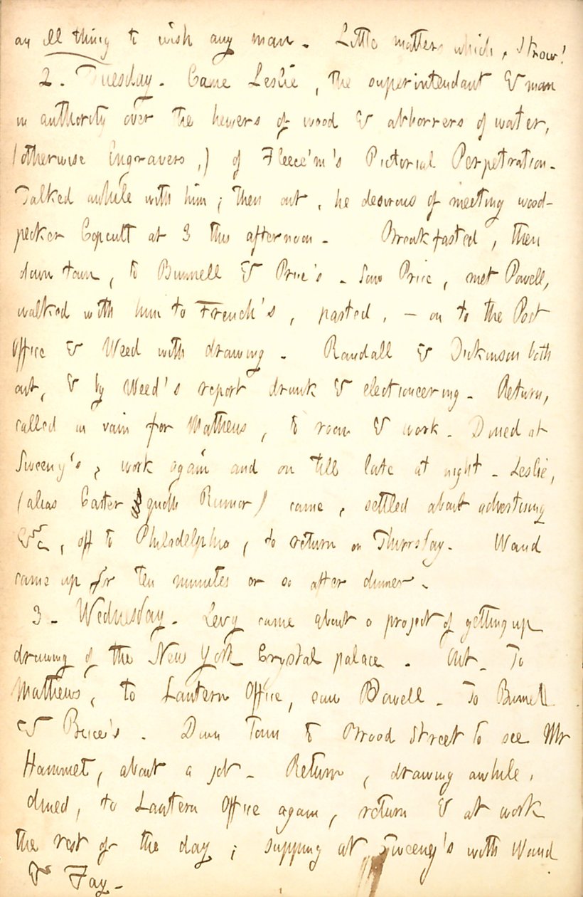 Thomas Butler Gunn naplói- 5. kötet, 83. oldal, 1852. november 1-3 alkotó: Thomas Butler Gunn