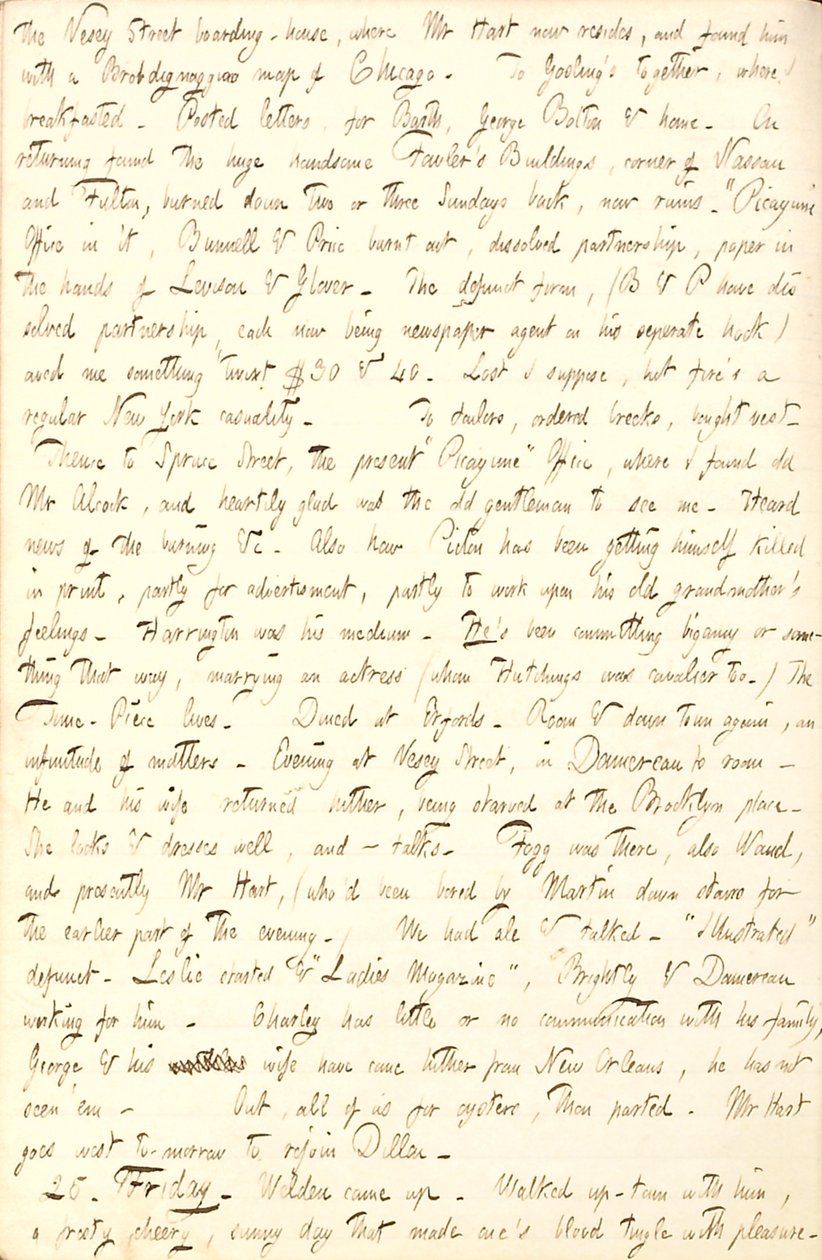 Thomas Butler Gunn Diaries- 6. kötet, 206. oldal, 1853. november 24-25 alkotó: Thomas Butler Gunn