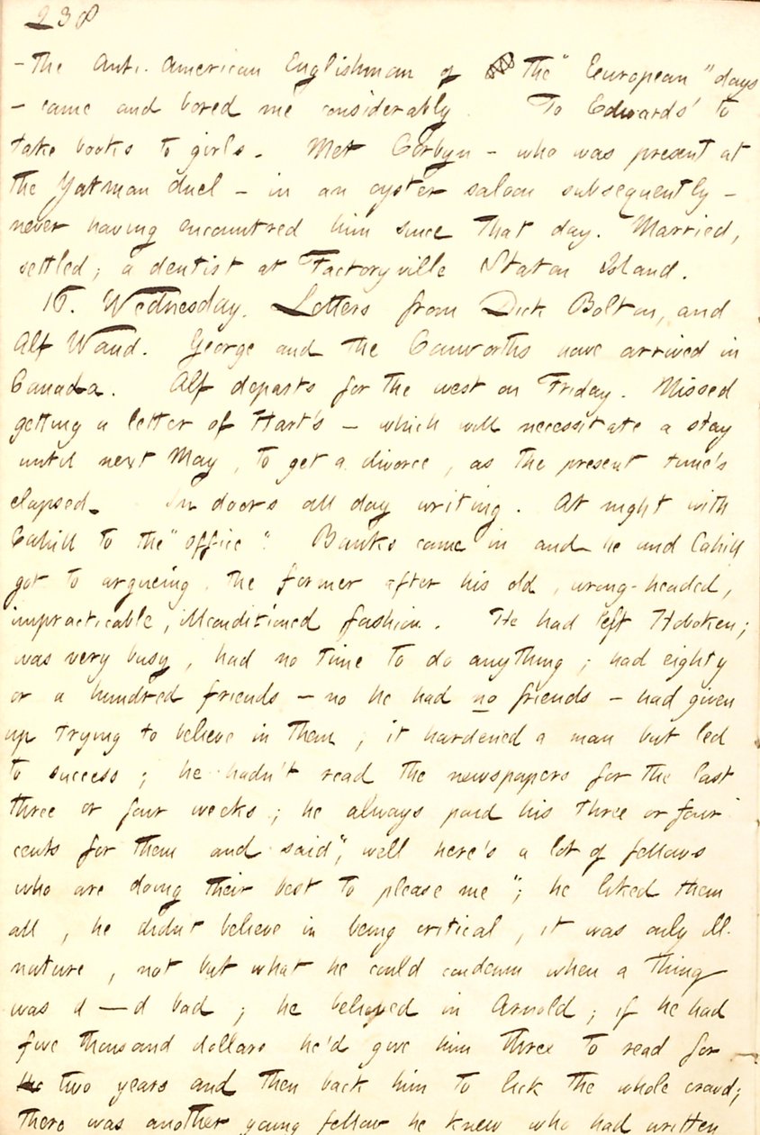 Thomas Butler Gunn Diaries- 8. kötet, 227. oldal, 1857. szeptember 15-16 alkotó: Thomas Butler Gunn