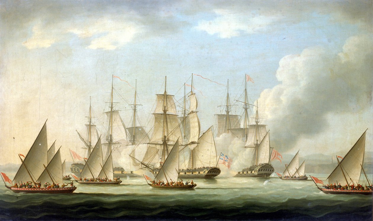 Kalózok támadása a HMS "Aurora" ellen alkotó: Thomas Buttersworth