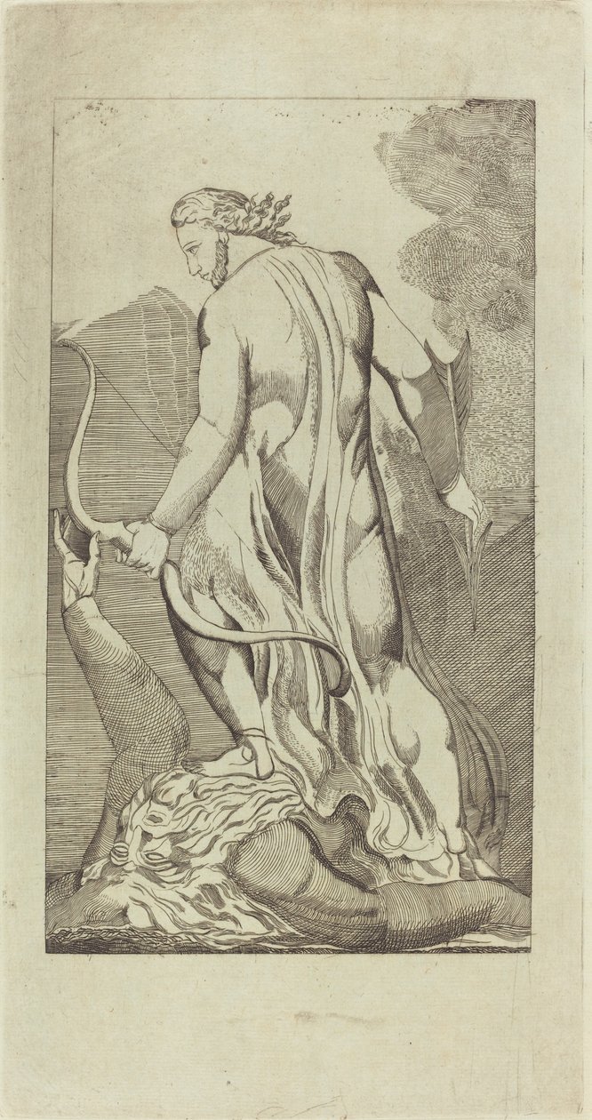 Sátánt taposó Krisztus alkotó: Thomas Butts, Jr. after William Blake