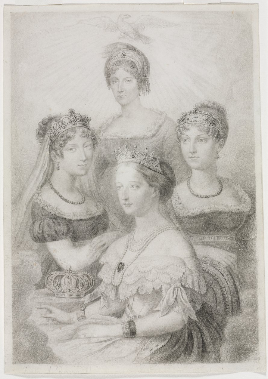 Bonaparte Nők (fekete kréta ) alkotó: Thomas Casimir Regnault