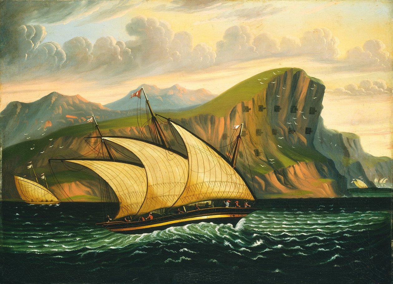 Felucca Gibraltárnál alkotó: Thomas Chambers
