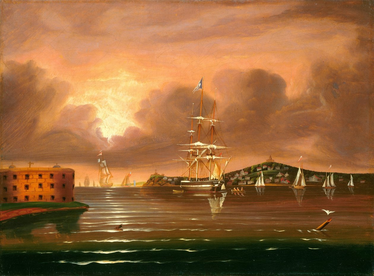 Fenyegető égbolt, New York-i öböl alkotó: Thomas Chambers