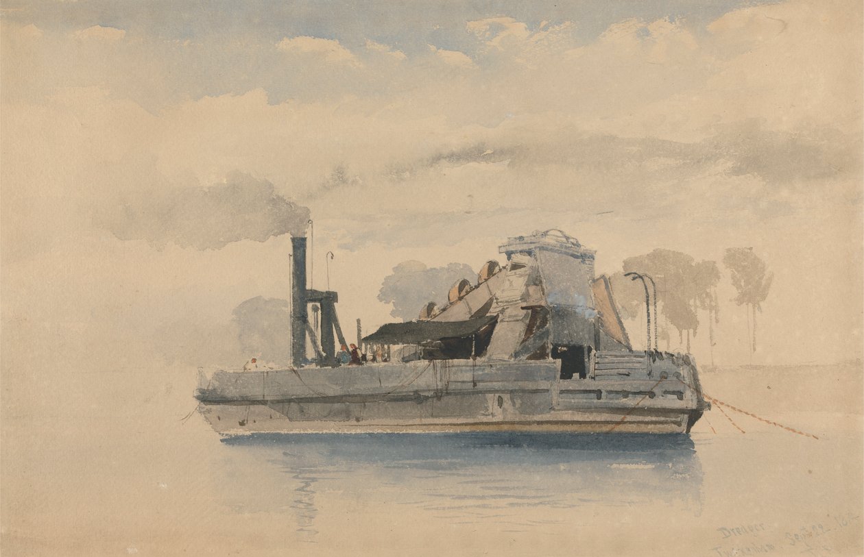 Dredger Twickenhamben, 1874. szeptember 22 alkotó: Thomas Charles Leeson Rowbotham