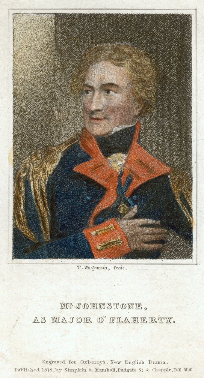 Johnstone úr OFlaherty őrnagyként, 1818. alkotó: Thomas Charles Wageman