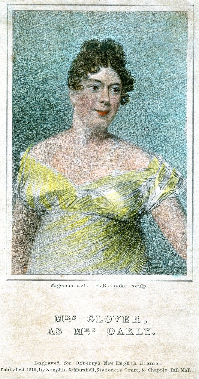 Mrs Clover, mint Mrs Oakly, 1818 alkotó: Thomas Charles Wageman
