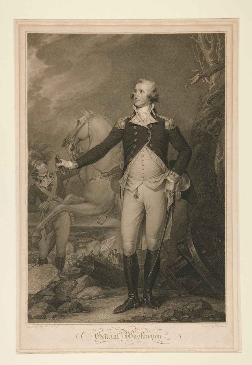 George Washington a trentoni csatában (1792) alkotó: Thomas Cheesman