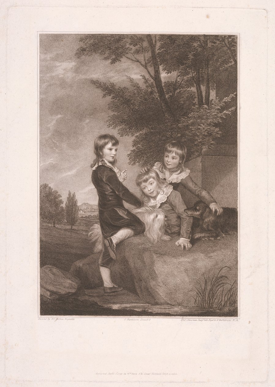 Thomas Philip harmadik Lord Grantham, majd Earl De Grey, testvéreivel, Frederick Johnnal és Philip alkotó: Thomas Cheesman