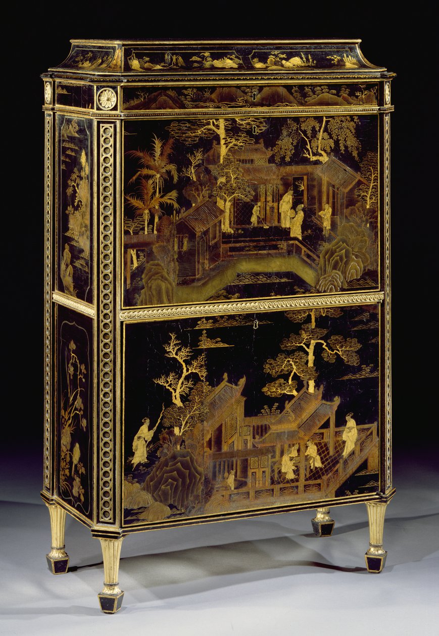 Lakkozott női titkárnő, a Harewood House számára készült alkotó: Thomas Chippendale