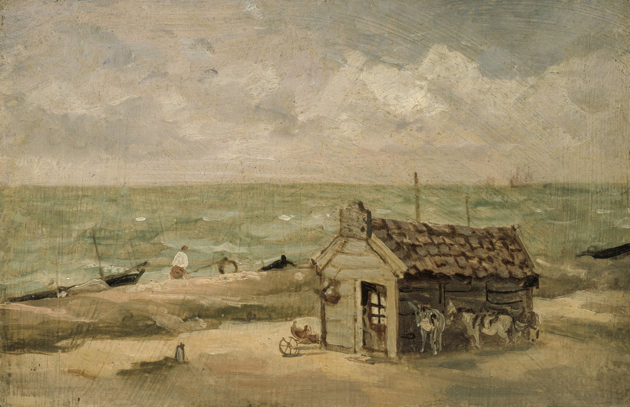 Halászkunyhó a tenger mellett alkotó: Thomas Churchyard