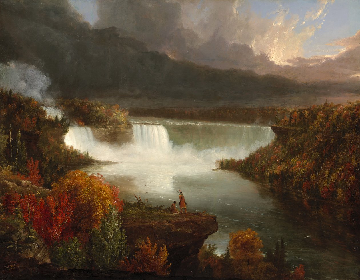 Távoli kilátás a Niagara-vízesésre, 1830 alkotó: Thomas Cole