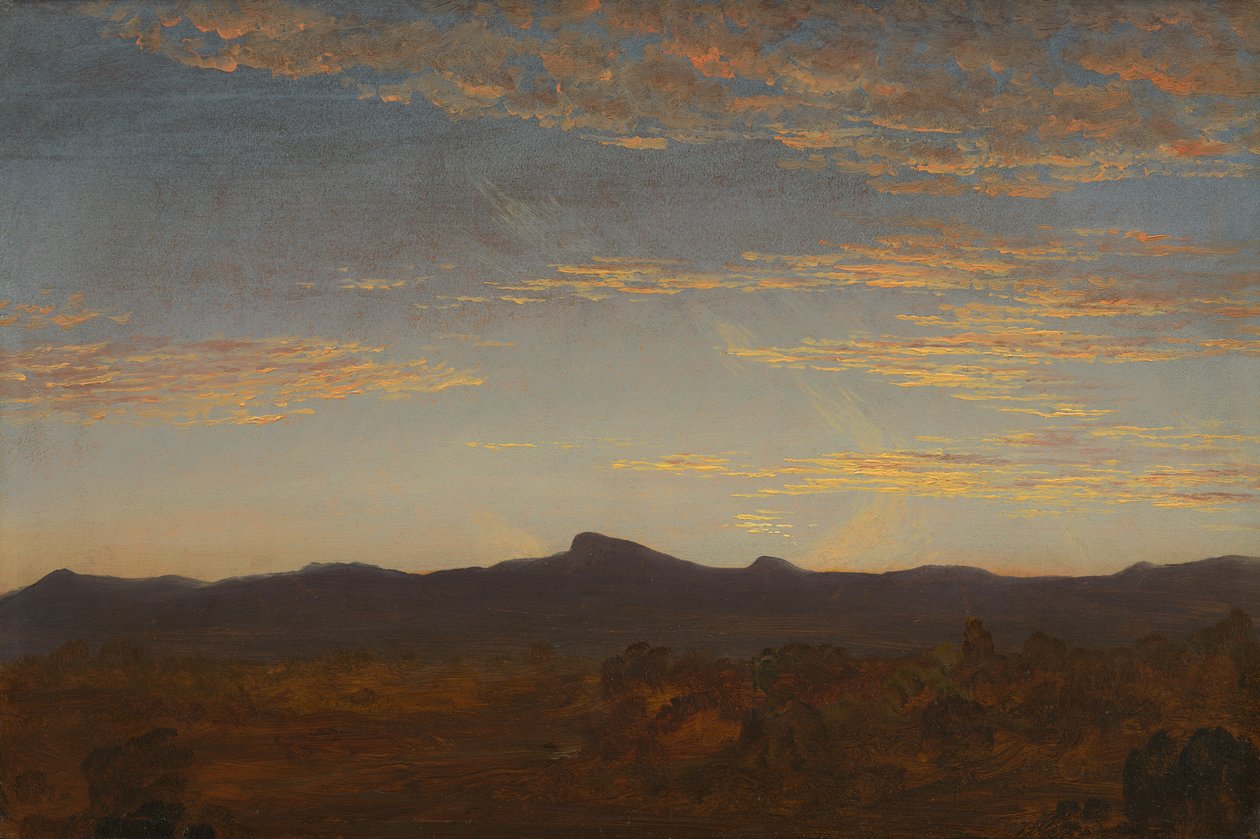 Tanulmány a "Catskill Creek" számára, 1844-1845 körül (olaj, fa) alkotó: Thomas Cole