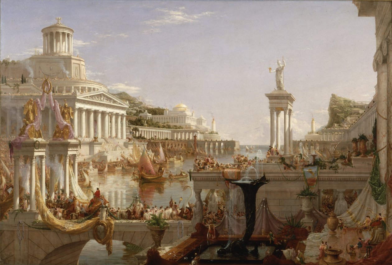 The Course of Empire: The Consummation of the Empire, 1835-36 körül (olaj, vászon) alkotó: Thomas Cole