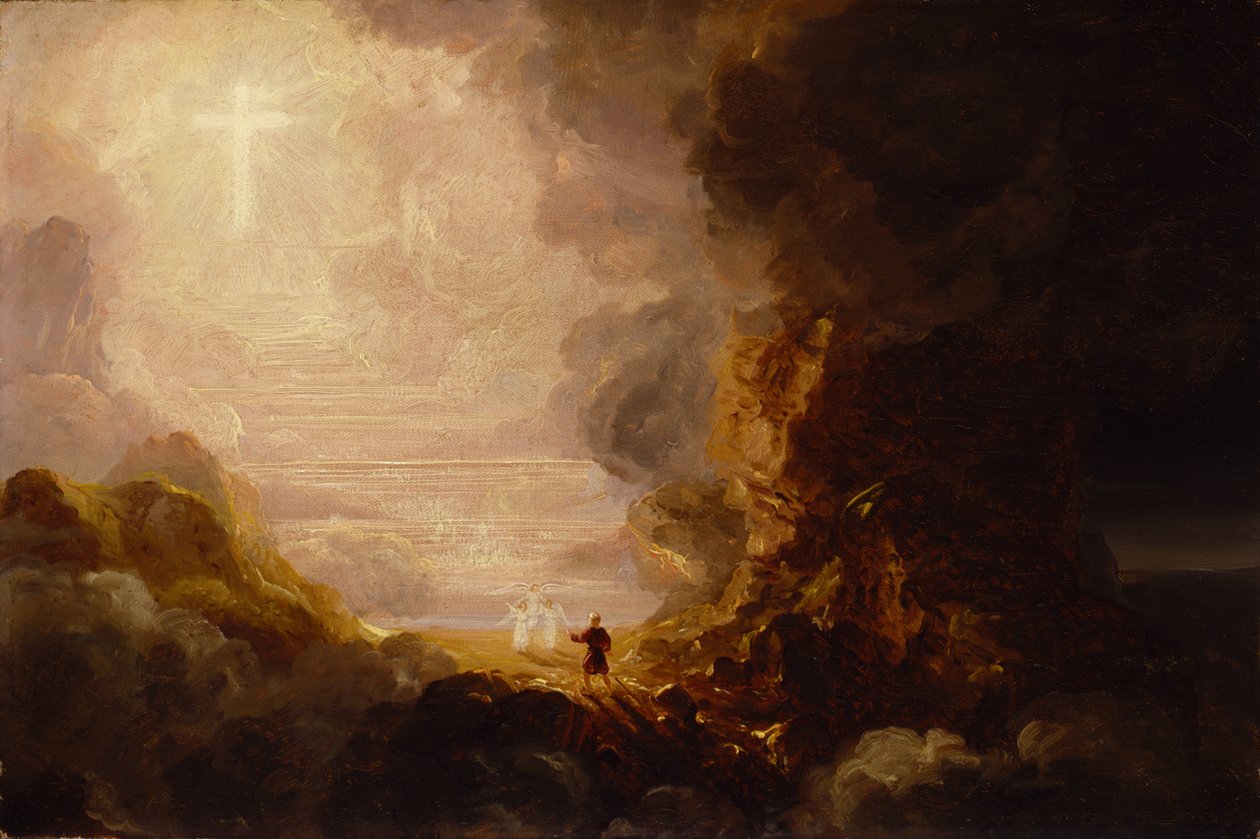 A keresztes zarándok útja végén, c. 1846-48 (olaj, vászon) alkotó: Thomas Cole