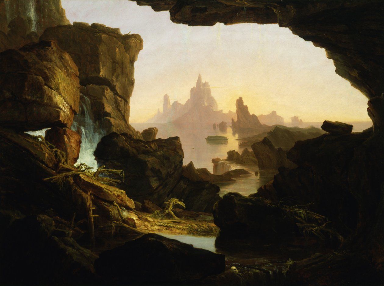 Az özönvíz vizének apadása, 1829. alkotó: Thomas Cole