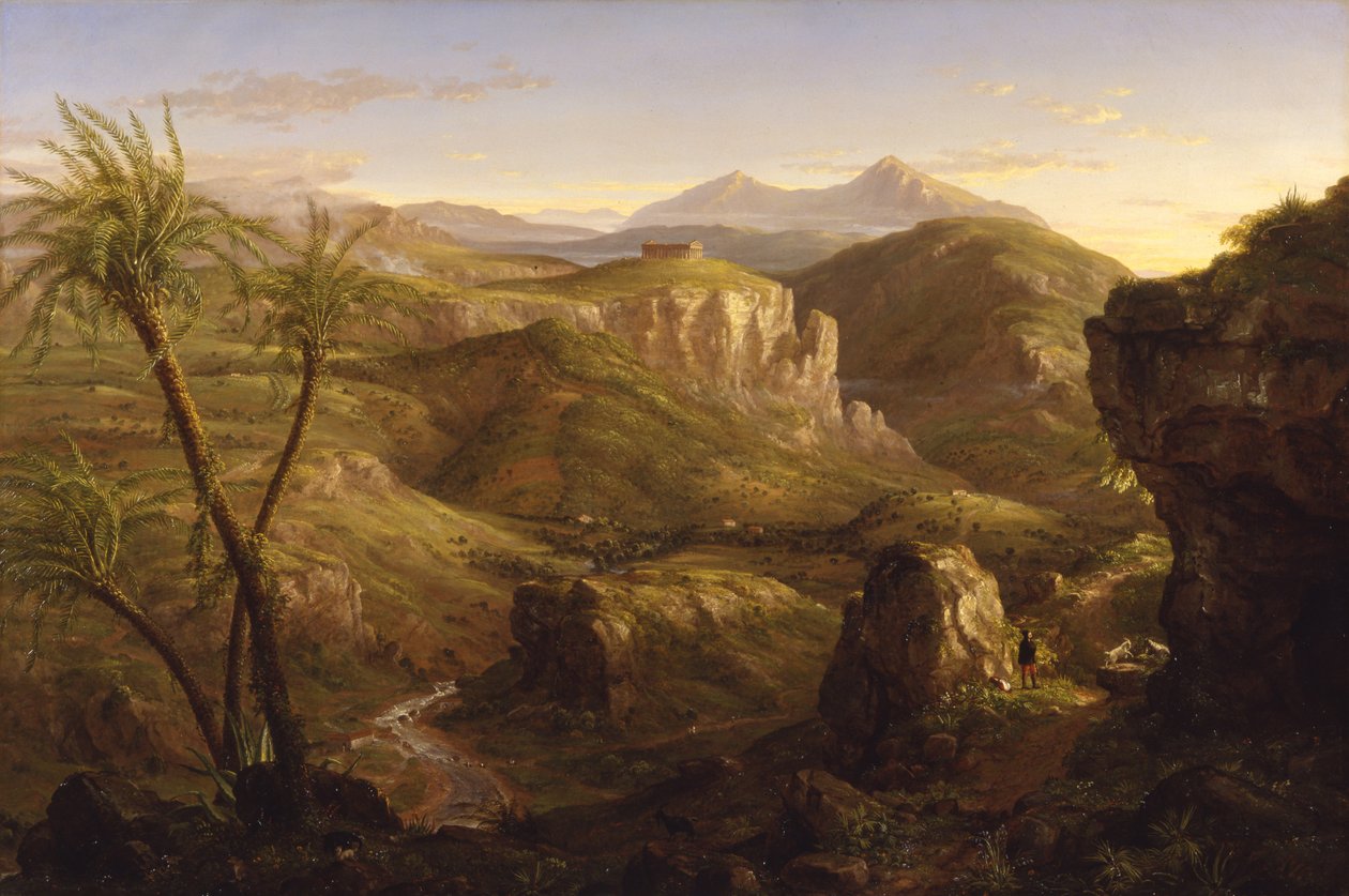 Segesta völgye és temploma, Szicília, 1844 alkotó: Thomas Cole