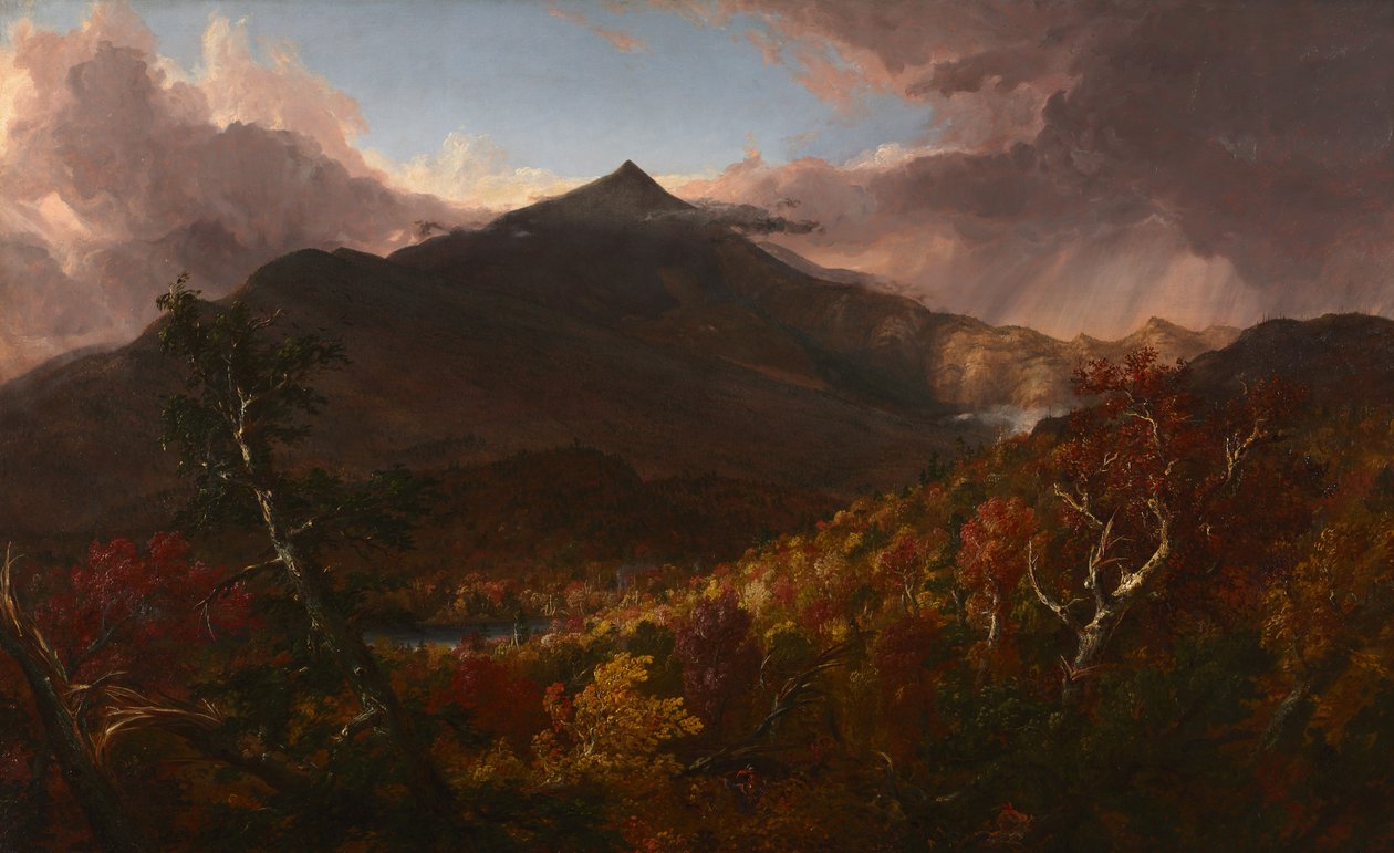 Kilátás a Schroon-hegyre, Essex megye, New York, vihar után alkotó: Thomas Cole