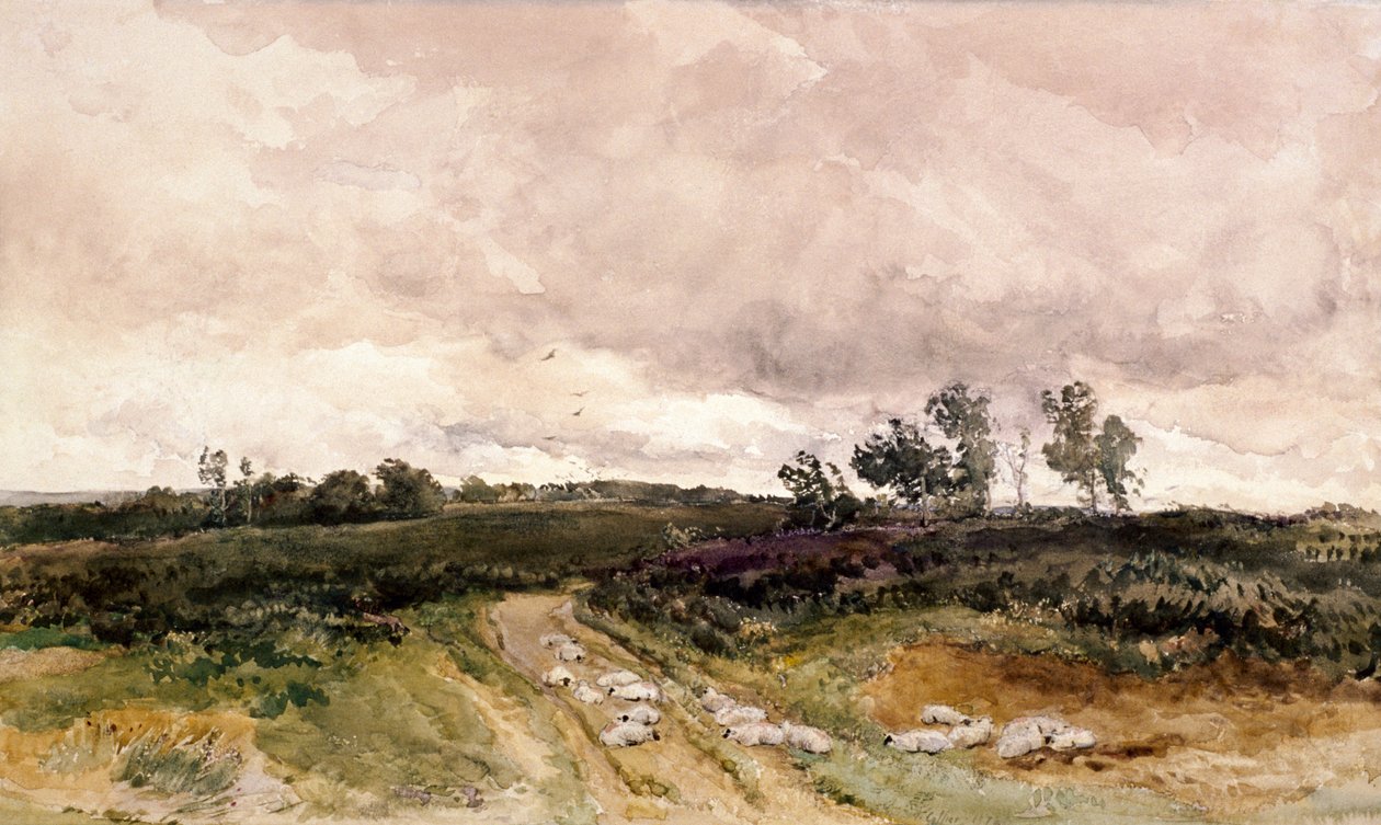 "Moorland Scene", 1878 alkotó: Thomas Collier