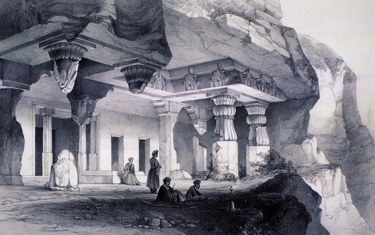 Ajunta sic, Vihara Cave Number Seven alkotó: Thomas Colman Dibdin