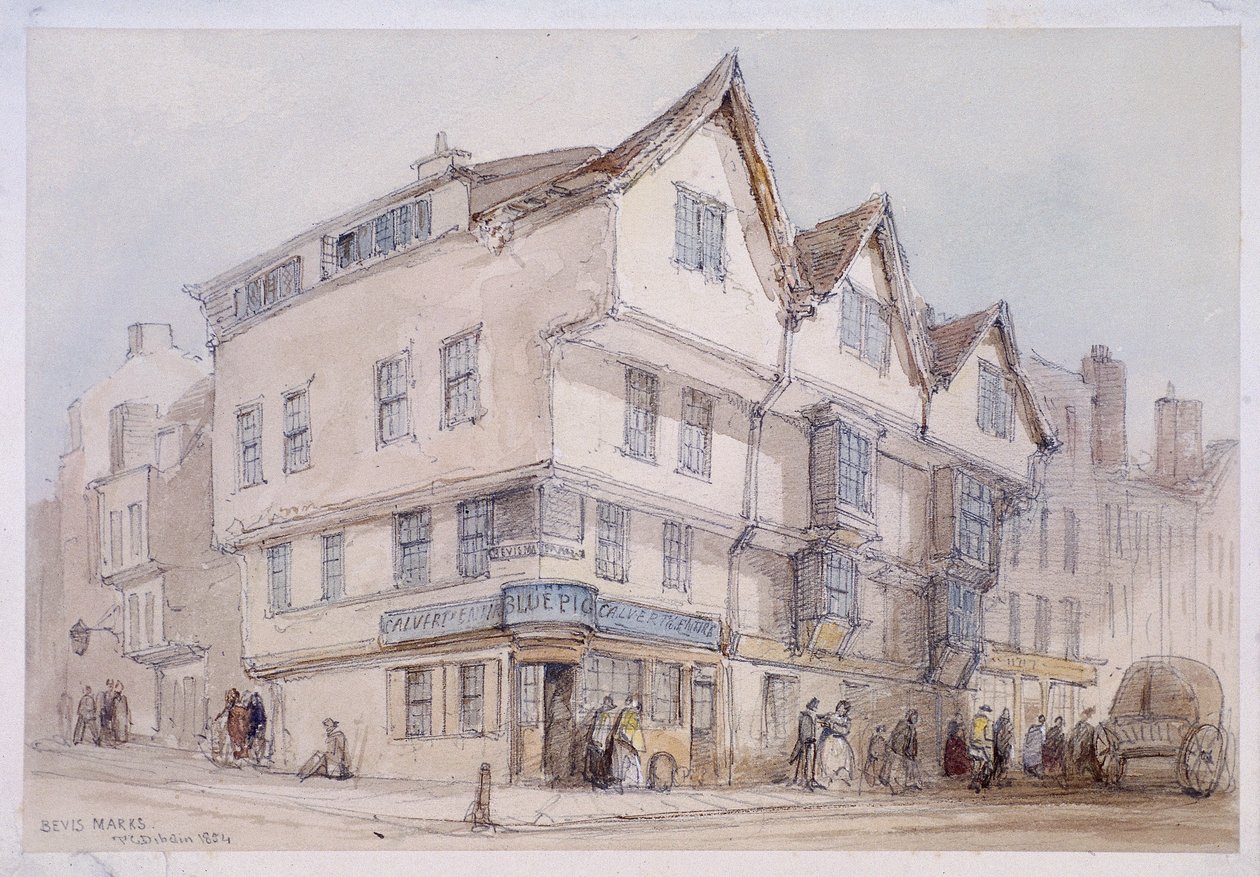 Bevis Marks, London, 1854 alkotó: Thomas Colman Dibdin