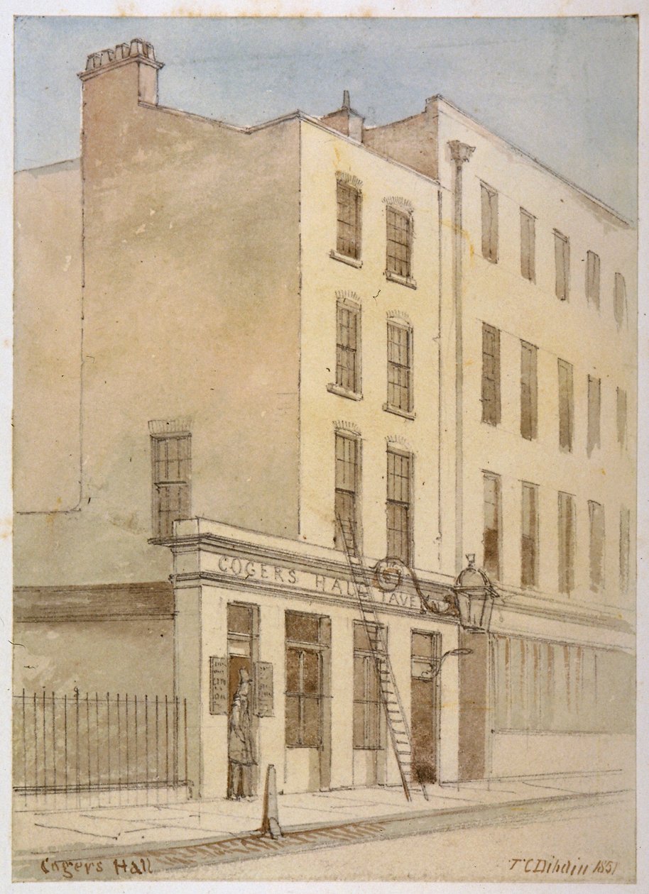 Bride Lane, London City, 1851 alkotó: Thomas Colman Dibdin