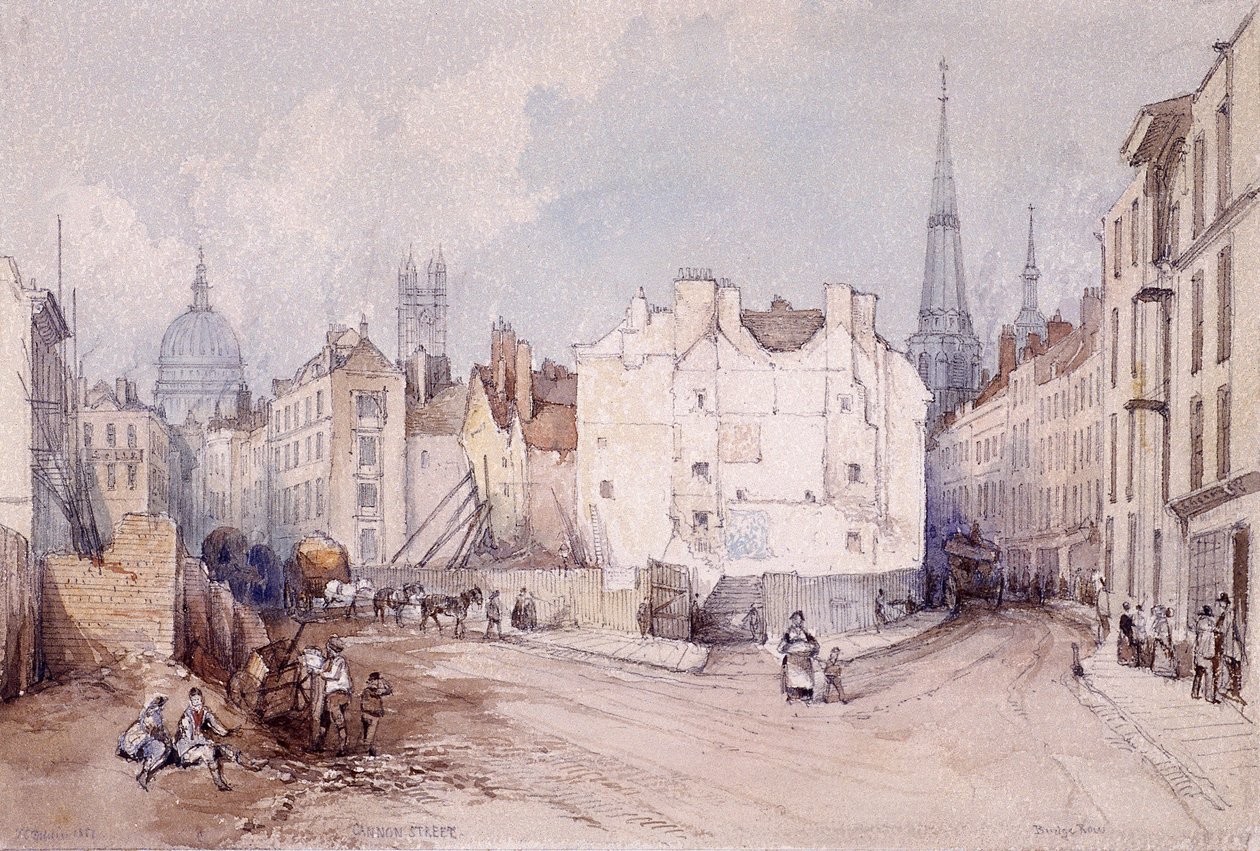 Cannon Street, London, 1851 alkotó: Thomas Colman Dibdin
