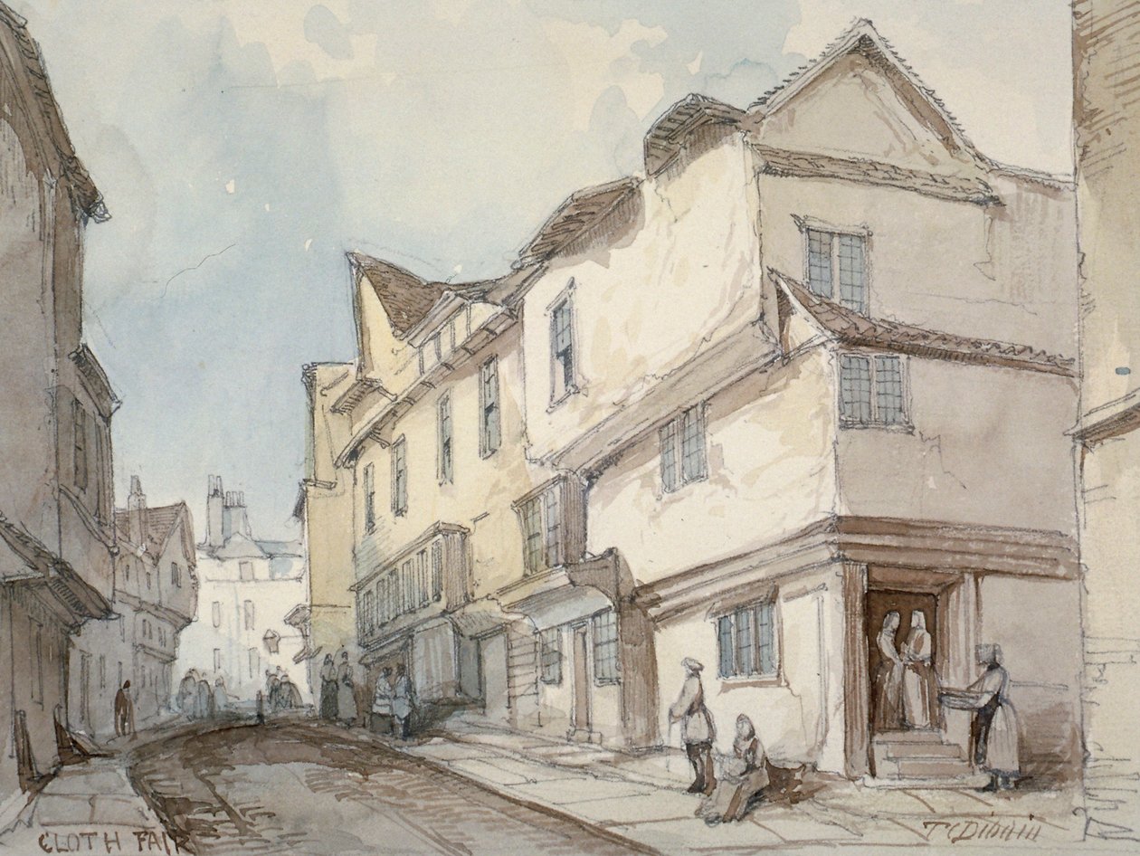 Cloth Fair, Smithfield, City of London, 1850 alkotó: Thomas Colman Dibdin
